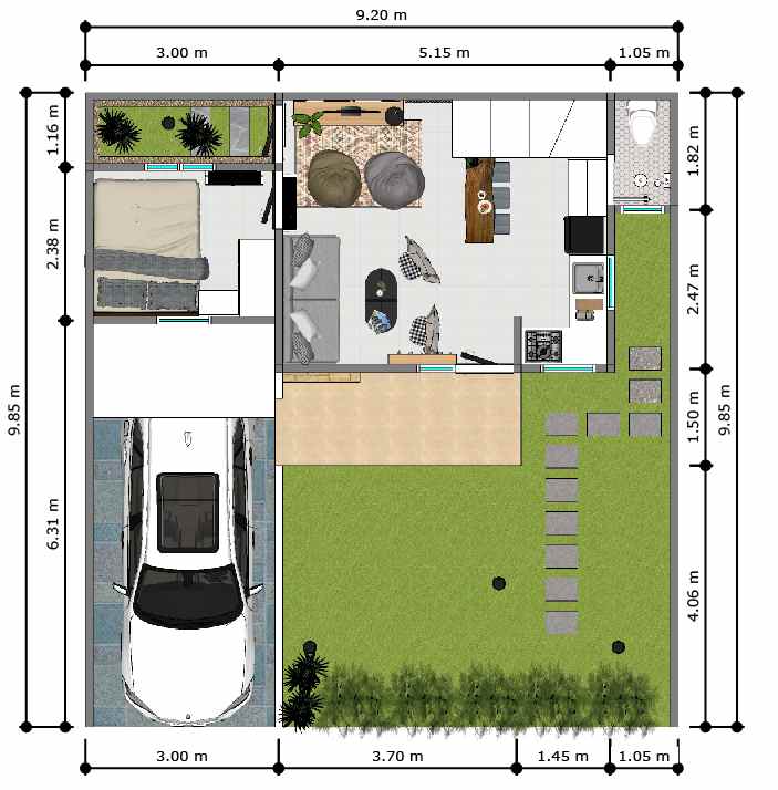 rumah smarthome sidoarjo rifera townhouse