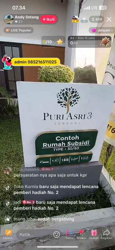 rumah subsidi siap huni di puri asri 3 jonggol