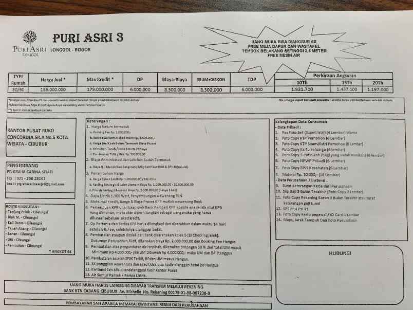 rumah subsidi siap huni di puri asri 3 jonggol