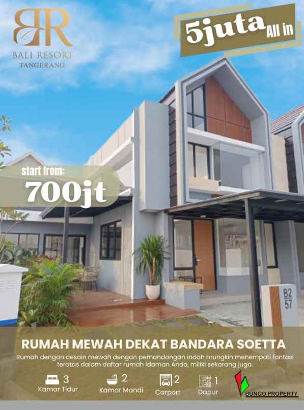 rumah sultan tangerang bali resort 5juta