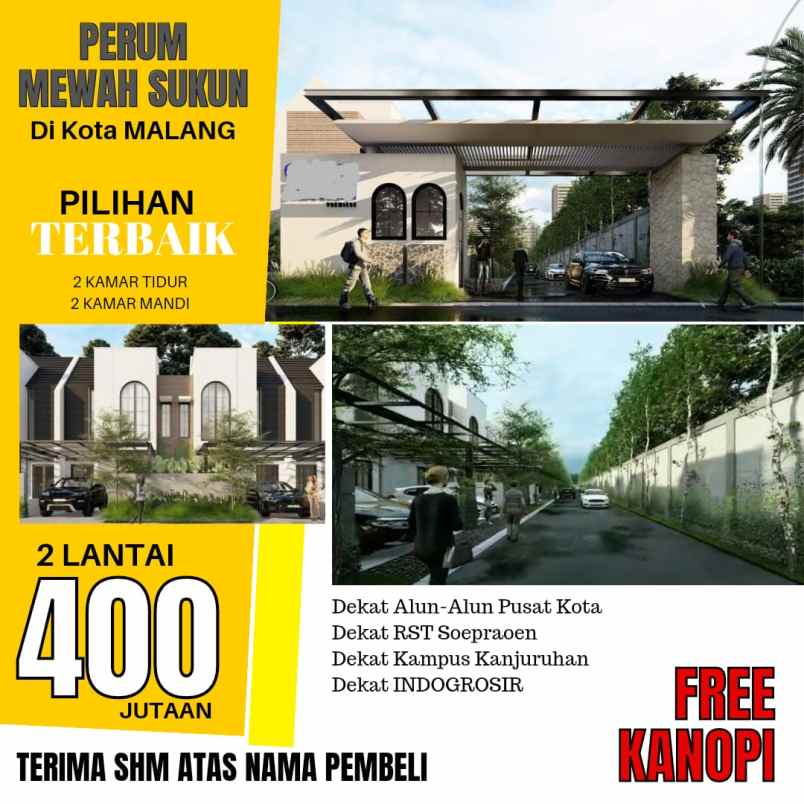 rumh modern lokasi strategis di sukun malang