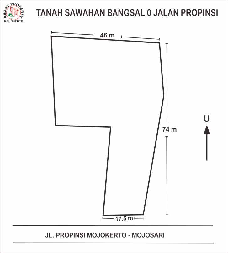 tanah 0 jalan propinsi 3 574 meter cocok u gudang