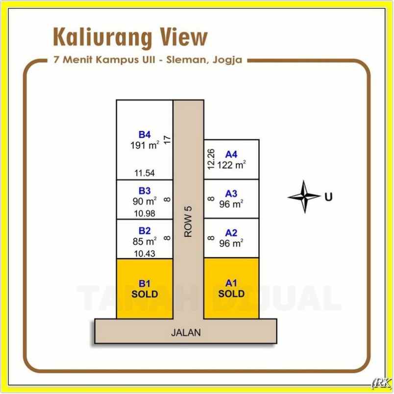 tanah 2 jt an dekat kampus uii jogja shm p