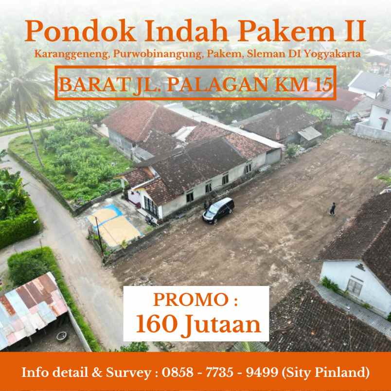 tanah kaveling shm pekarangan barat jl palagan km 15