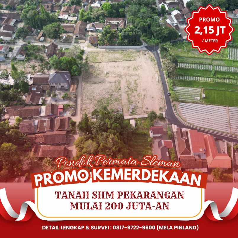 tanah kavling promo 220 jutaan utara pemda sleman