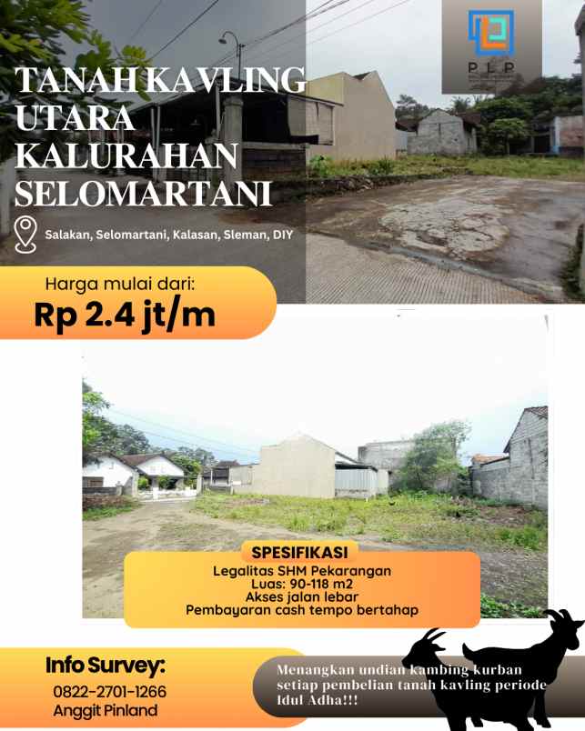 tanah kavling utara kalurahan selomartani
