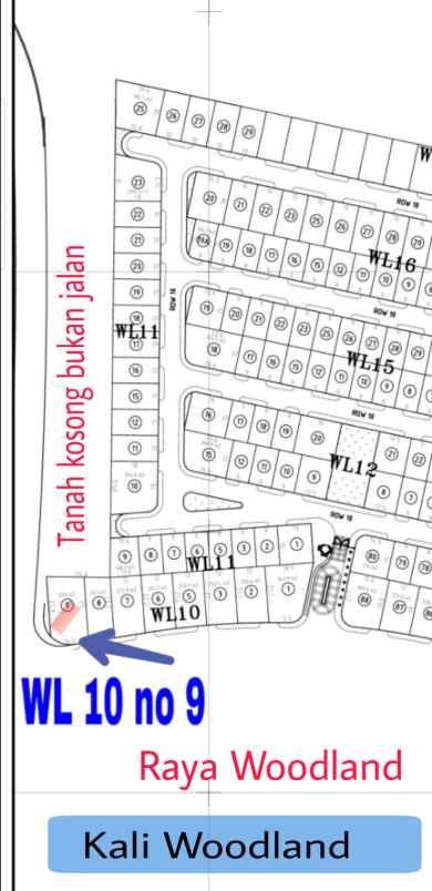 tanah kavling woodland citraland komersial area