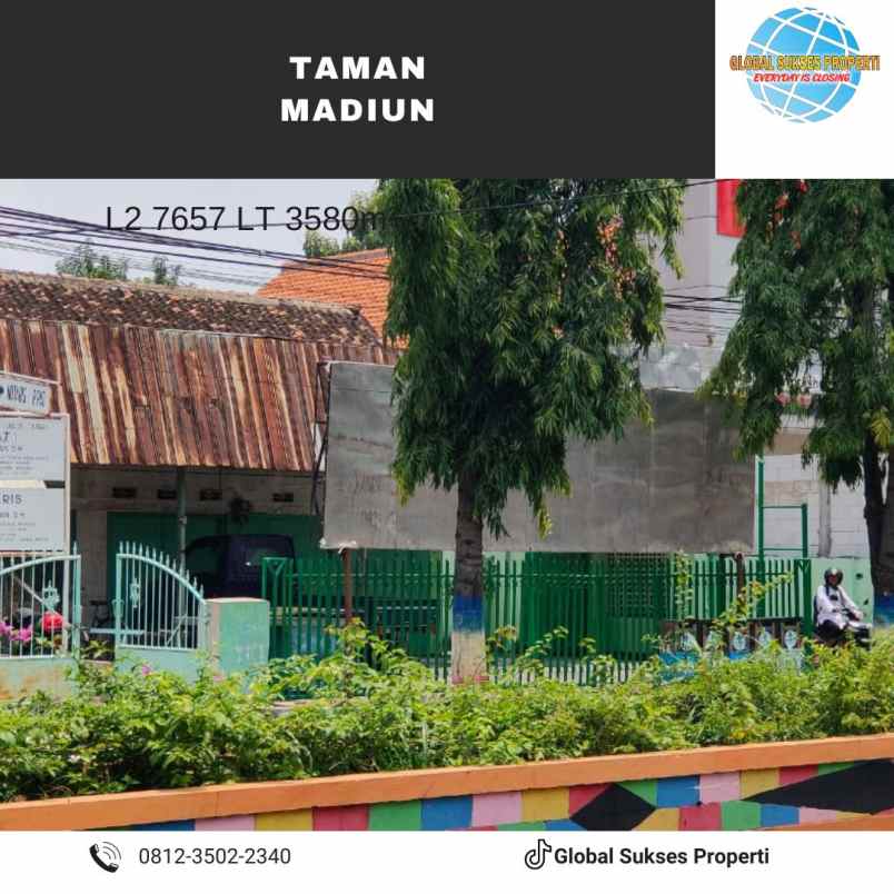 tanah luas super strategis murah di taman madiun