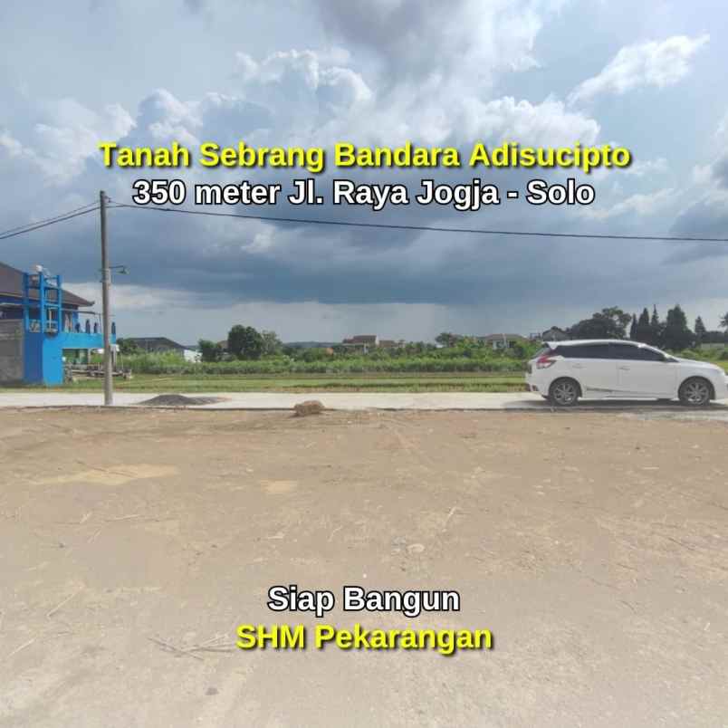 tanah murah dijual dekat bandara adisucipto jogja