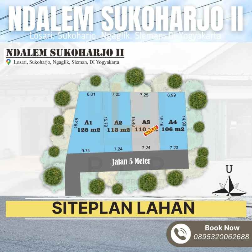 tanah pekarangan 2 juta meter dekat jl kaliurang km 13