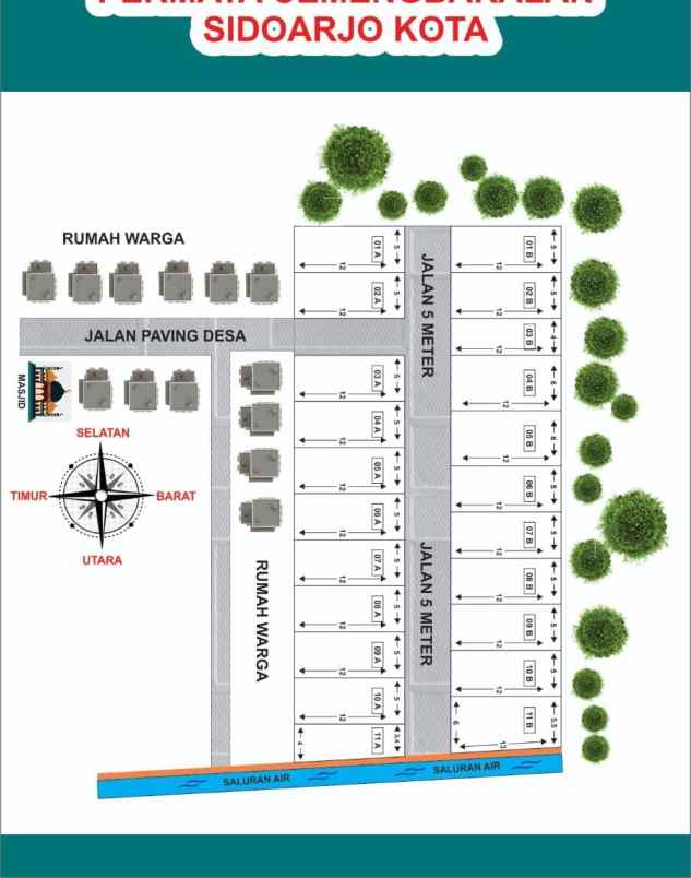 tanah pekarangan siap bangun cemengbangkalan sidoarjoo