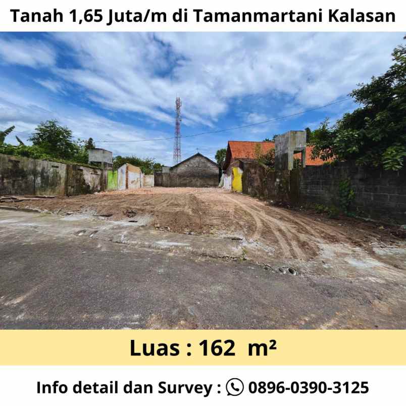 tanah shm pekarangan strategis murah di kalasan sleman