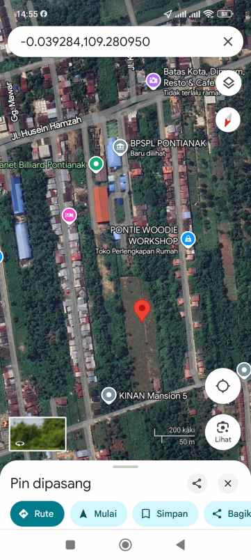 tanah siap bangun jalan bukit batu pal 5