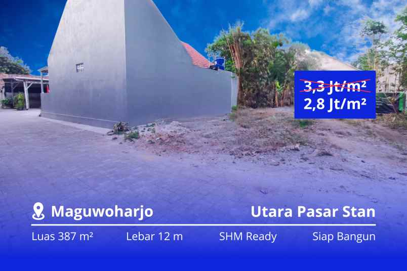 utara pasar stan maguwo 386 m2 siap akad