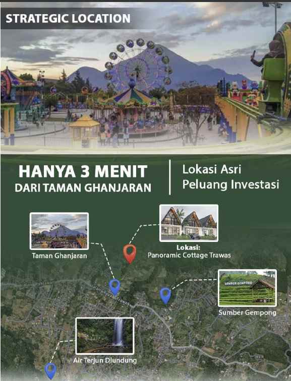 villa trawas view pegunungan