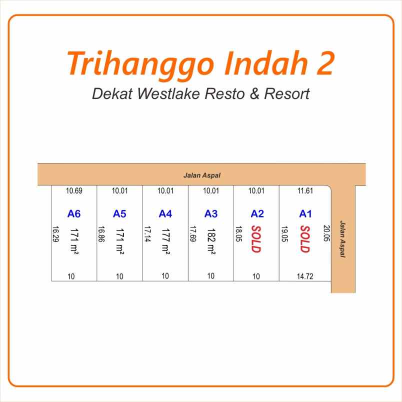 200 meter ringroad barat dijual tanah trihanggo sleman