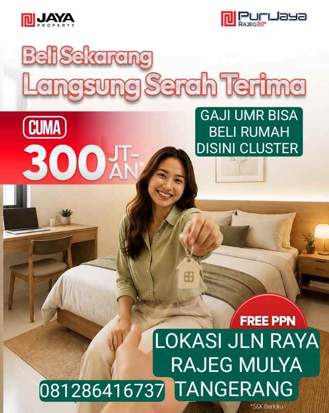 300 jutaan cicilan 2jutaan puri jaya rajeg tangerang