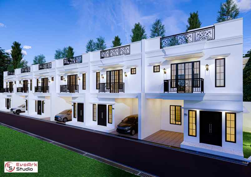 cluster rumah clasik modern 2 5 lantai rooftop