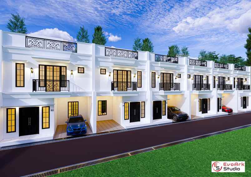 cluster rumah clasik modern 2 5 lantai rooftop