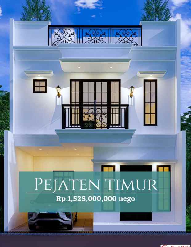 cluster rumah clasik modern 2 5 lantai rooftop