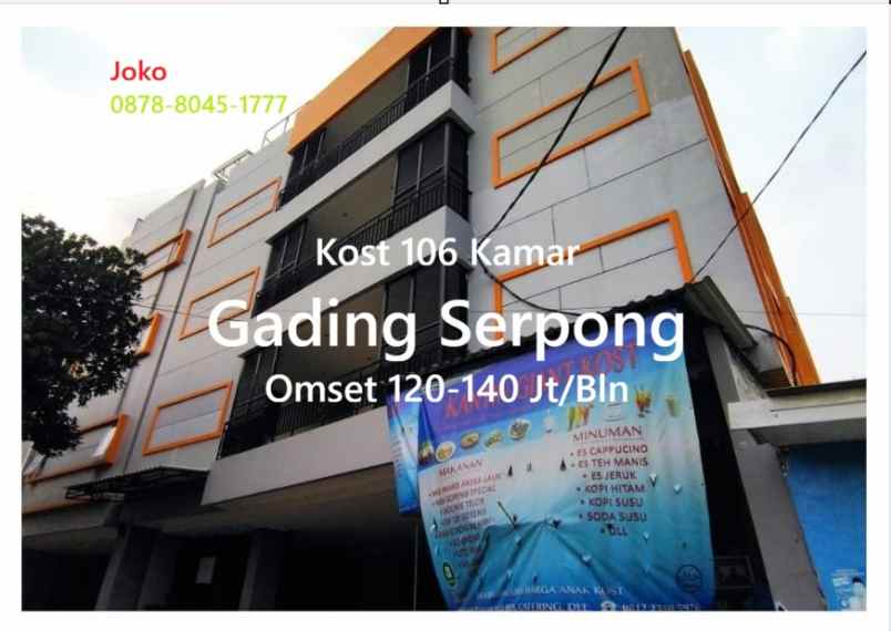 dijual kost gading serpong