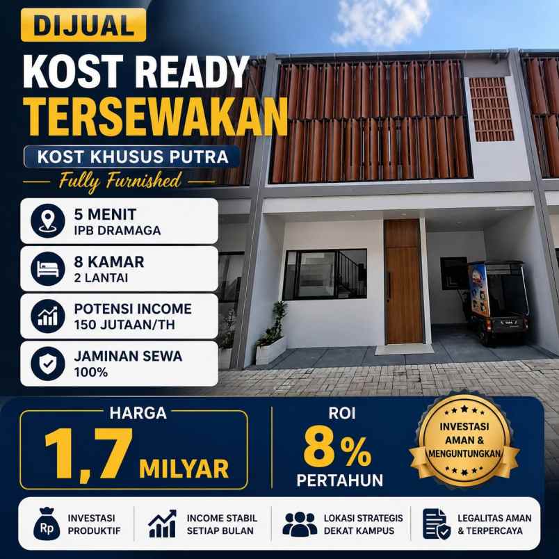 dijual kost ready tersewakan dekat ipb dramaga
