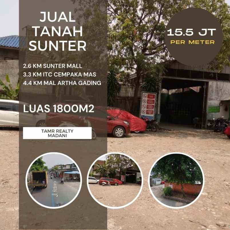 dijual lahan strategis untuk gudang di sunter