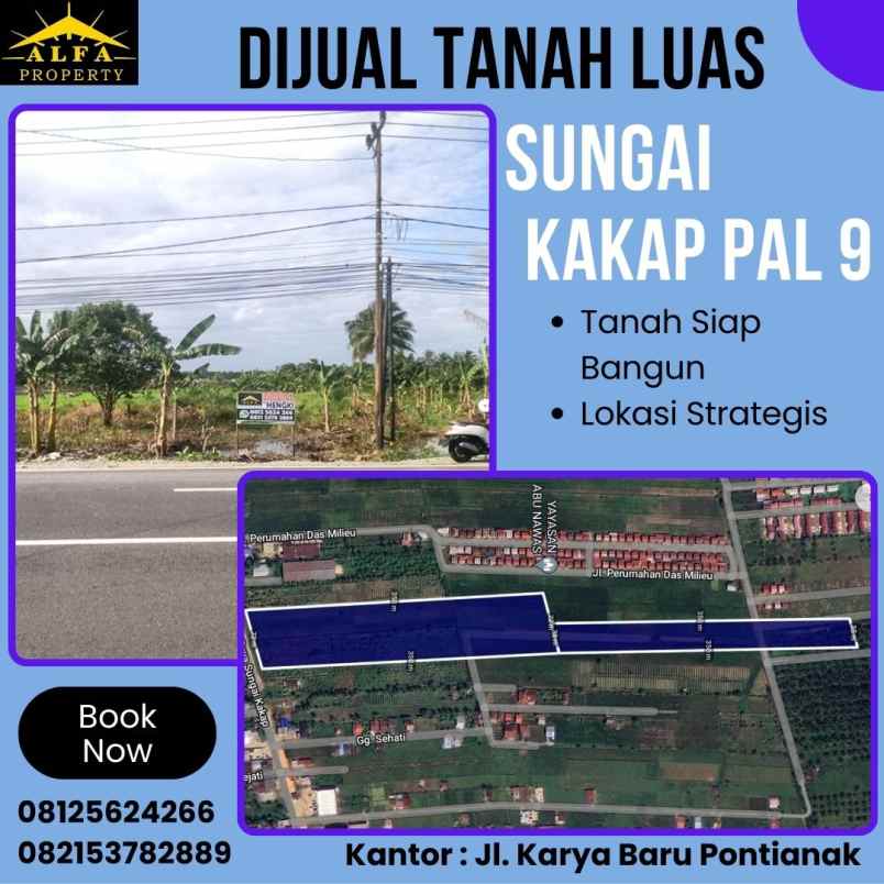 dijual murah tanah raya sungai kakap pal 9 pontianak