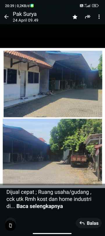 dijual ruang usaha di purwomukti pedurungan semarang