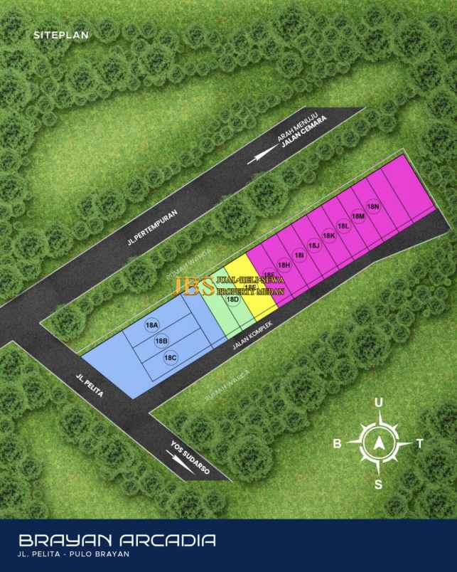 dijual ruko gudang kantor brayan arcadia jalan