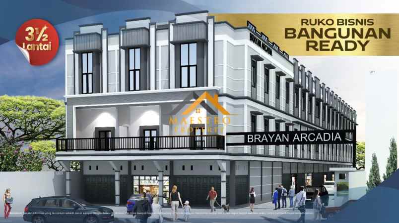 dijual ruko gudang kantor brayan arcadia jalan