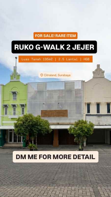 dijual ruko gudang kantor gwalk citraland