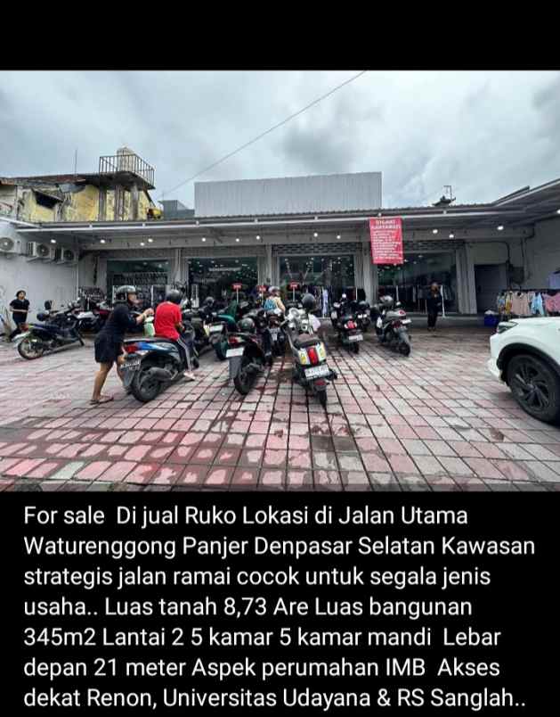 dijual ruko gudang kantor jalan waturenggong panjer