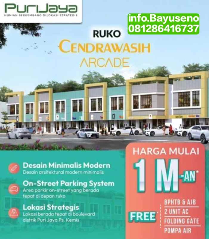 dijual ruko gudang kantor jl taman merpati puri jaya