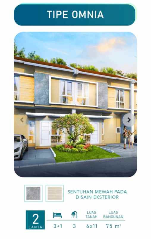 dijual rumah 2 lantai dekat toll bsd