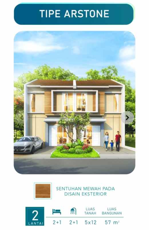 dijual rumah 2 lantai dekat toll bsd