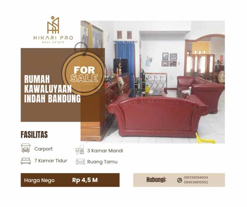 dijual rumah buah batu