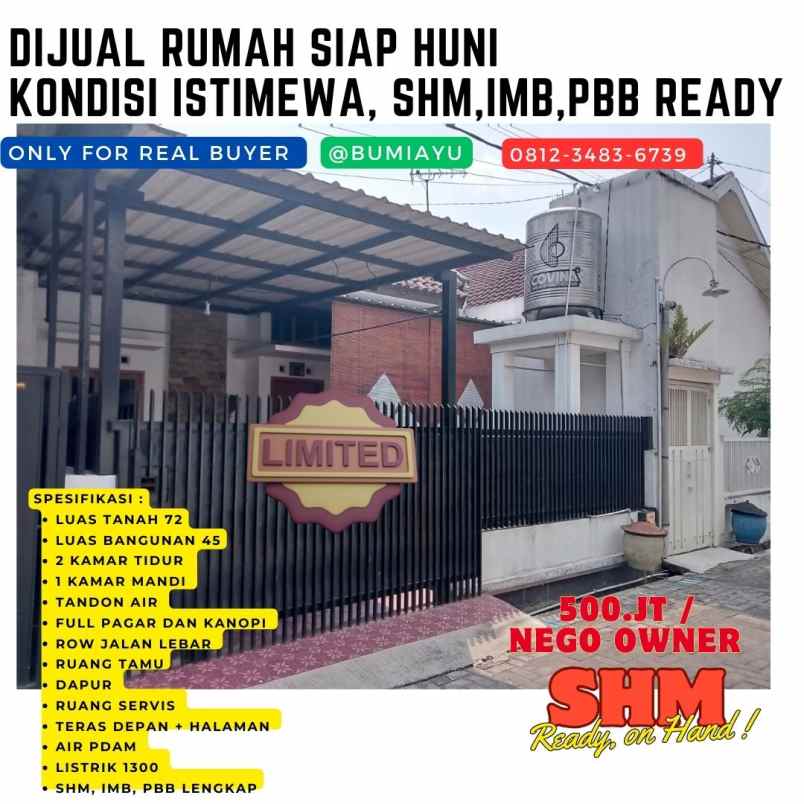 dijual rumah bumiayu