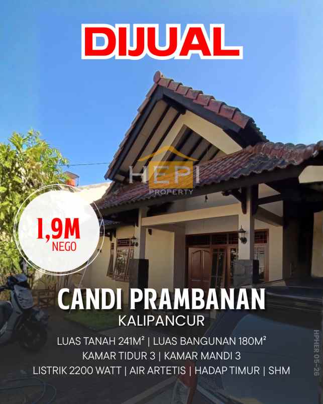 dijual rumah candi prambanan