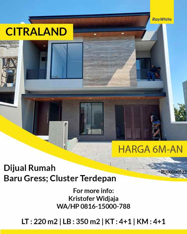 dijual rumah citraland surabaya