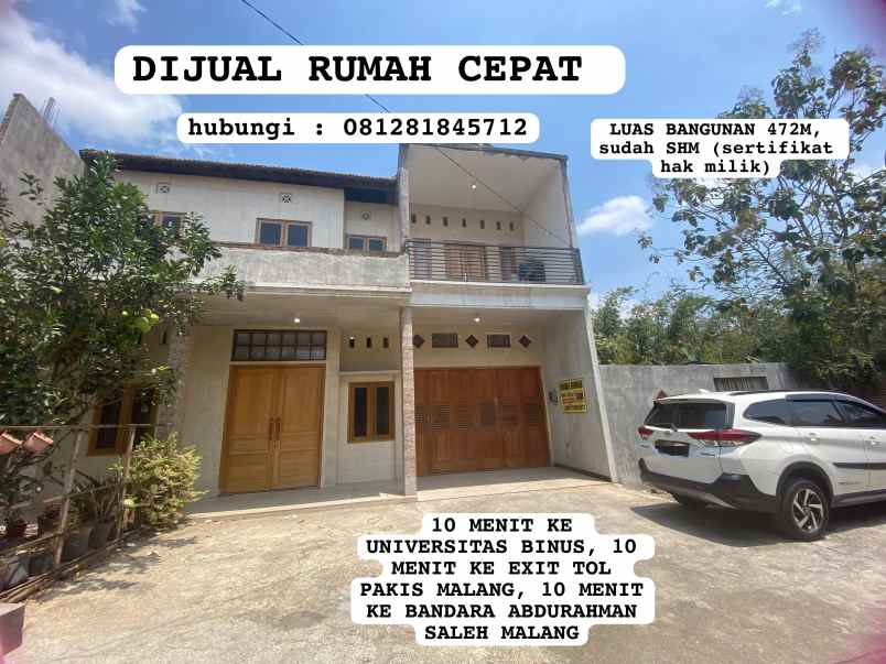 dijual rumah daerah araya kabupaten malang