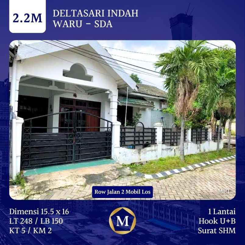 dijual rumah deltasari indah