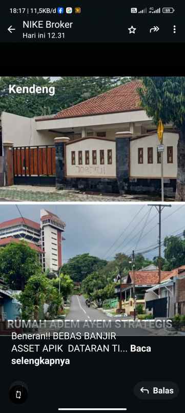 dijual rumah di bendan sampangan semarang