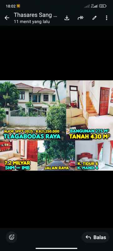 dijual rumah di telaga bodas semarang
