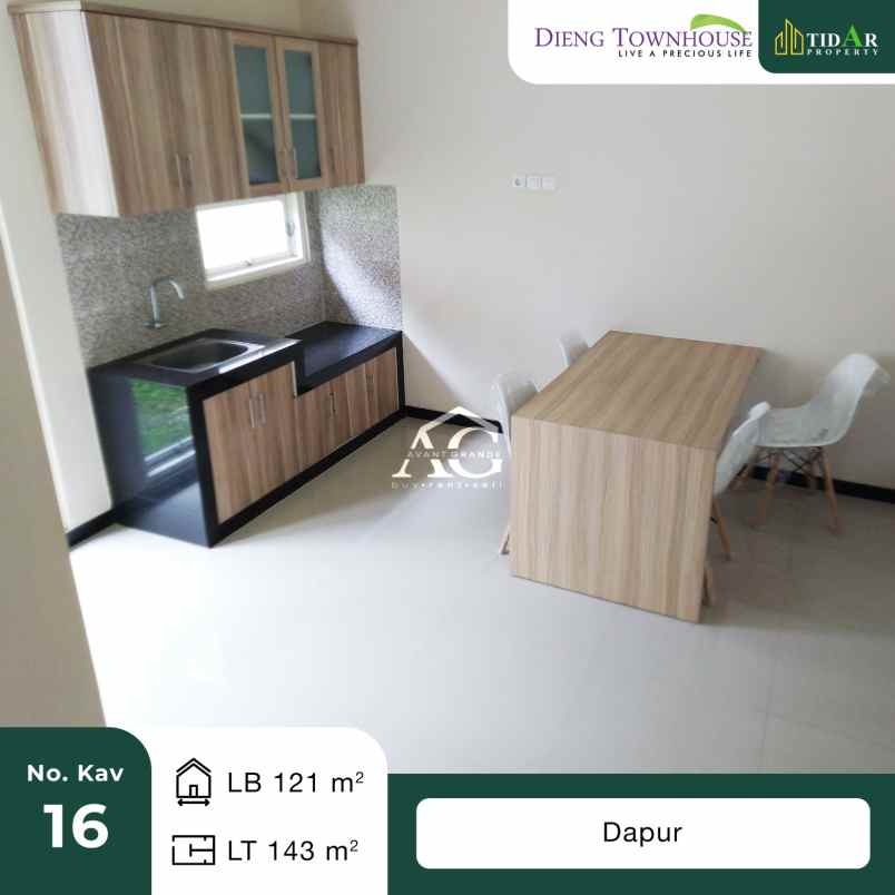 dijual rumah dieng townhouse kav 16