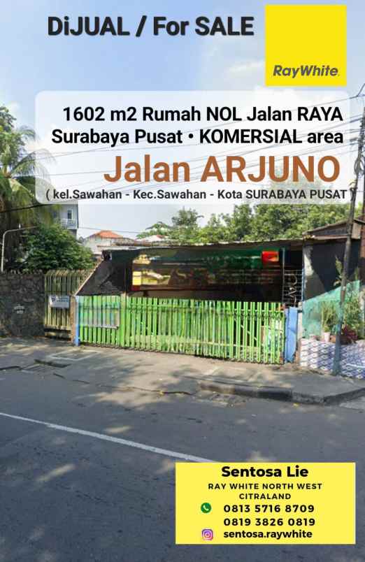 dijual rumah jalan arjuno
