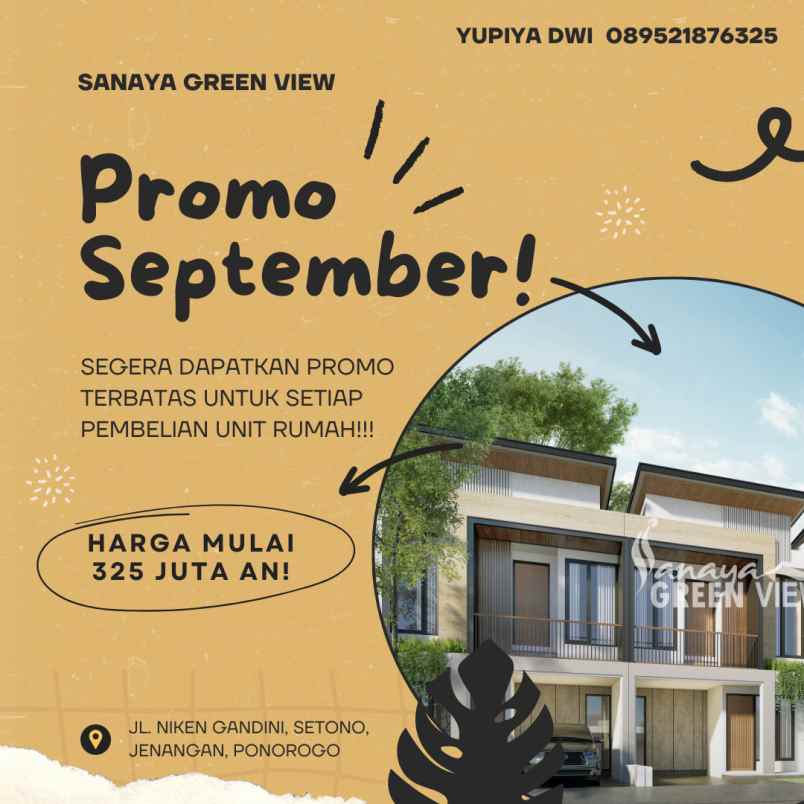 dijual rumah jalan niken gandini setono