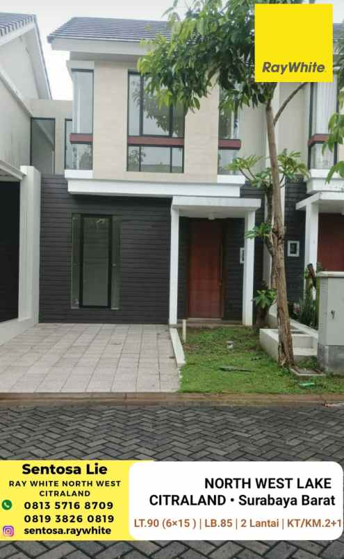 dijual rumah jalan north west lake