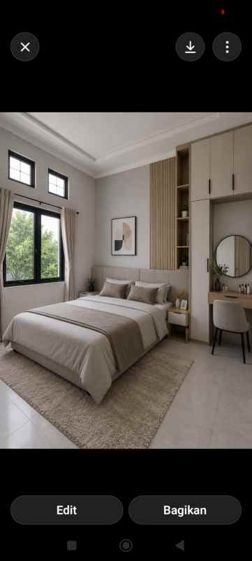 dijual rumah jalan raya megu cisoka