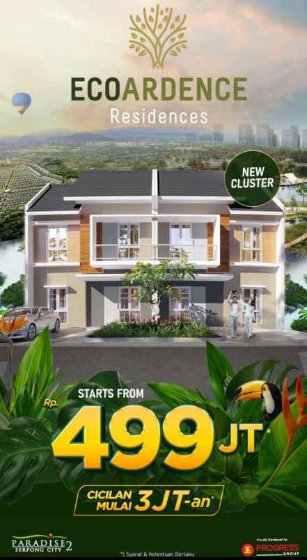 dijual rumah jalan raya serpong gunung